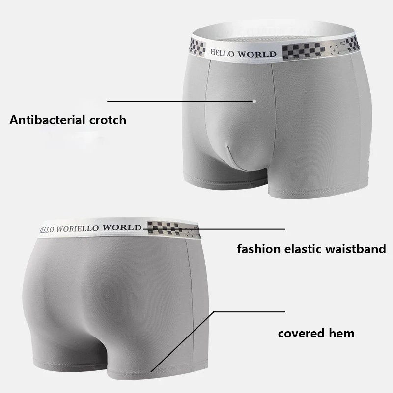 X-SNKER 4pcs Pure Cotton Men's Underwear Graphene Antibacterial Shorts Cuecas Boxers Sexy Para Hombre Underpants Panties