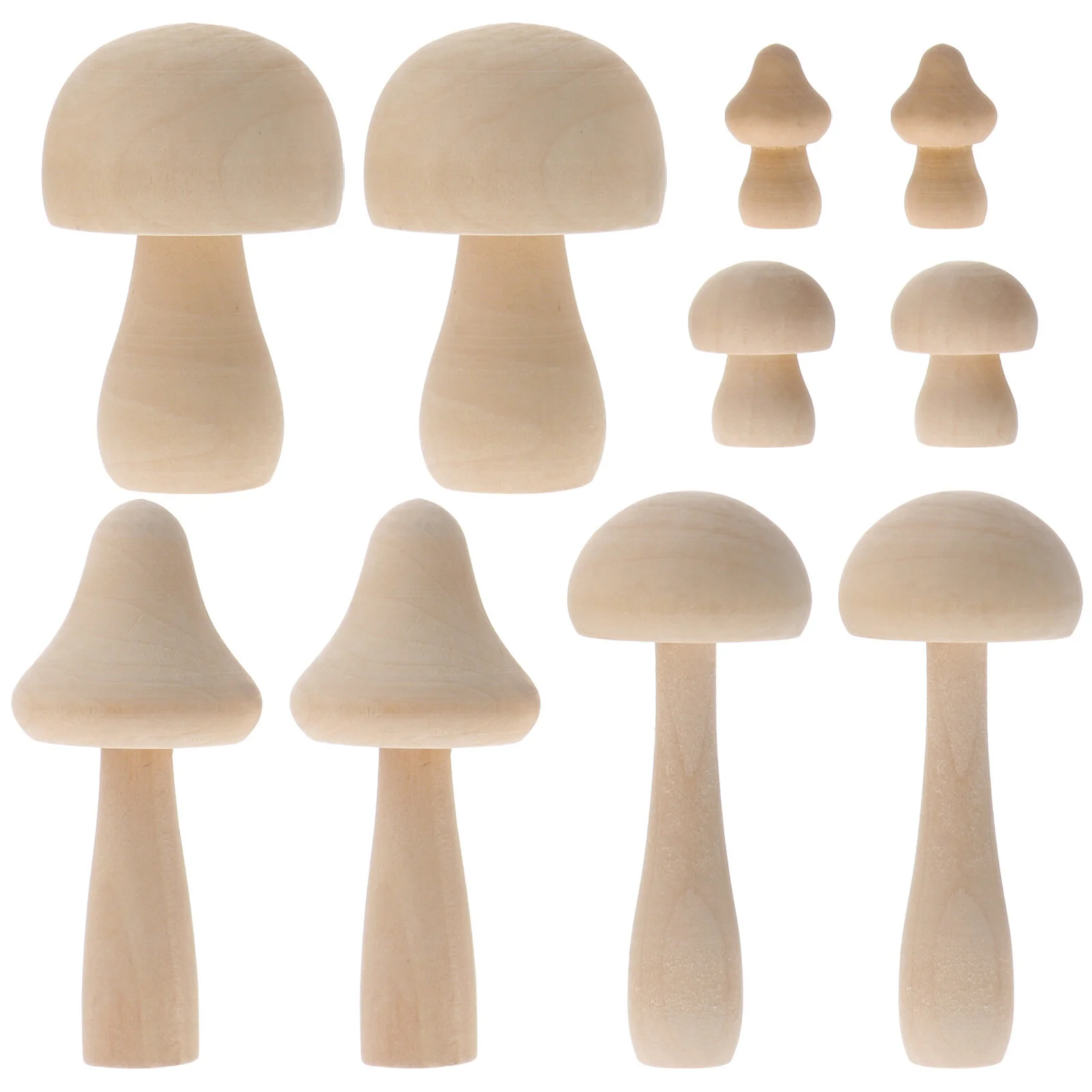 

10 Pcs Filler DIY Graffiti Modeling Fairy Decorations Decorate Mini Mushroom Adorn Wooden Toddler Dining Table