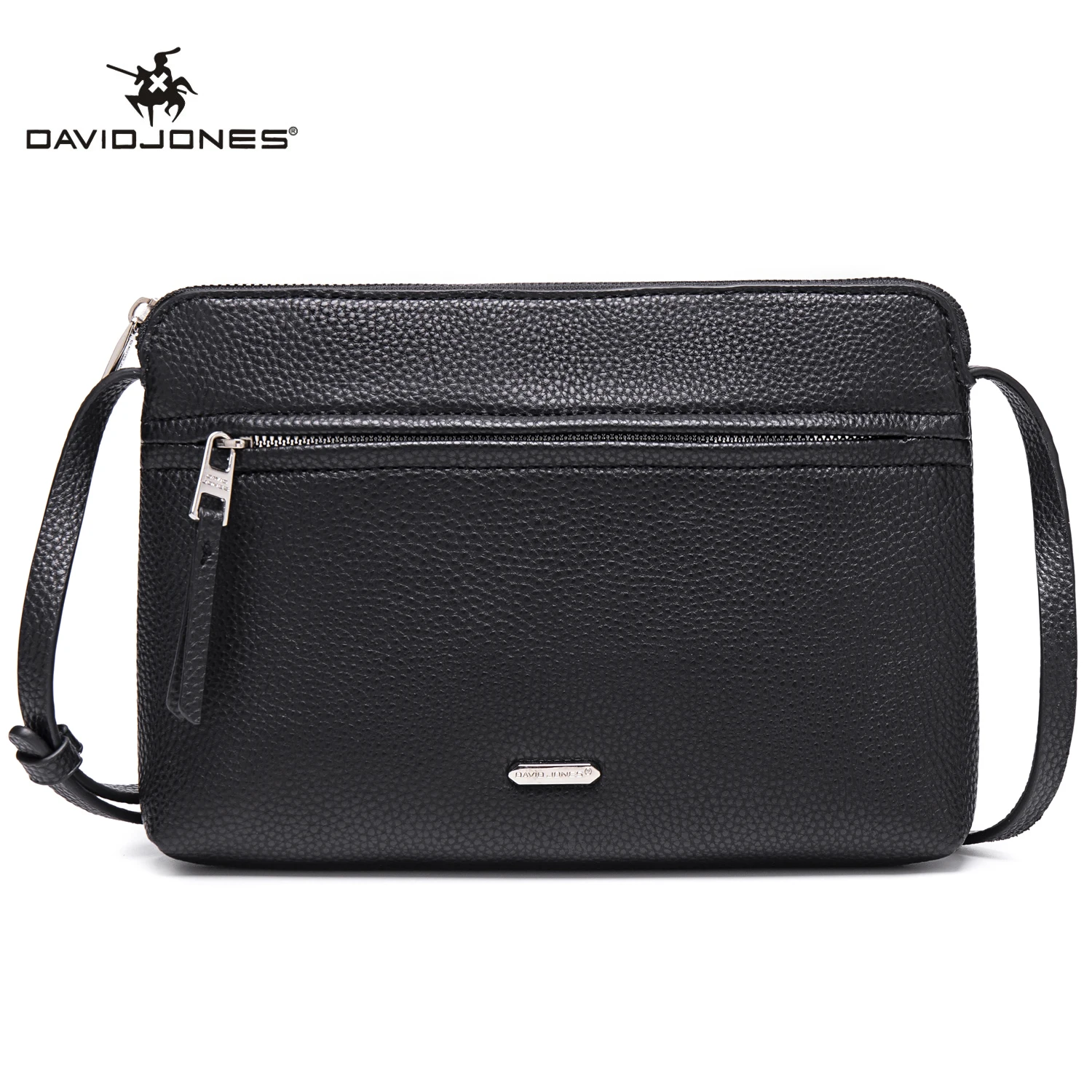 

David Jones Women Faux Leather Bags Luxury Handbags Top Zip Ladies Crossbody Bag 2023 Trend Designer Envelope Shoulder Bag