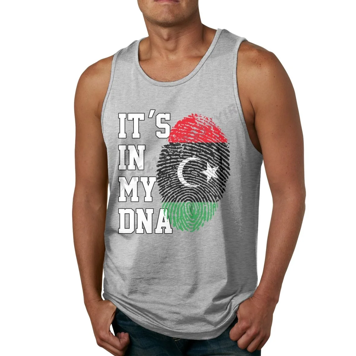 

Летняя мужская майка с надписью «It IN MY DNA»