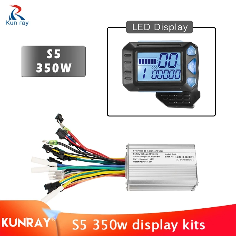 

E-bike Controller 48V LCD Display Speed Controller for Brushless Motors 24V 36V 350WElectric Bike Conversion Kits