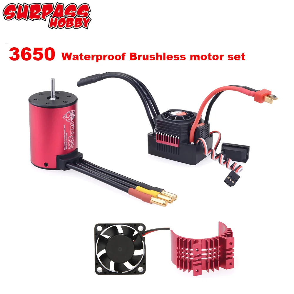

Двигатель для хобби SURPASS 3650 водонепроницаемый 5200KV бесщеточный двигатель w/ 60A ESC теплоотвод для RC 1/10 GTR/Lexus 3S RC Дрифт гоночный автомобиль
