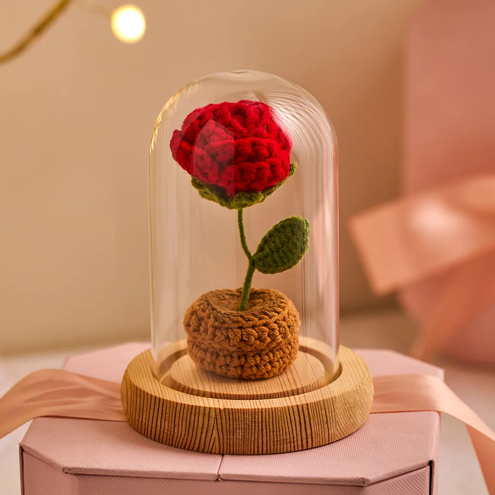 

Fairy Garden Miniatures Felt Roses Wedding Figurine Gift for Girlfriend Luxury Decor Room Decors Aesthetic Lovely Home Decor