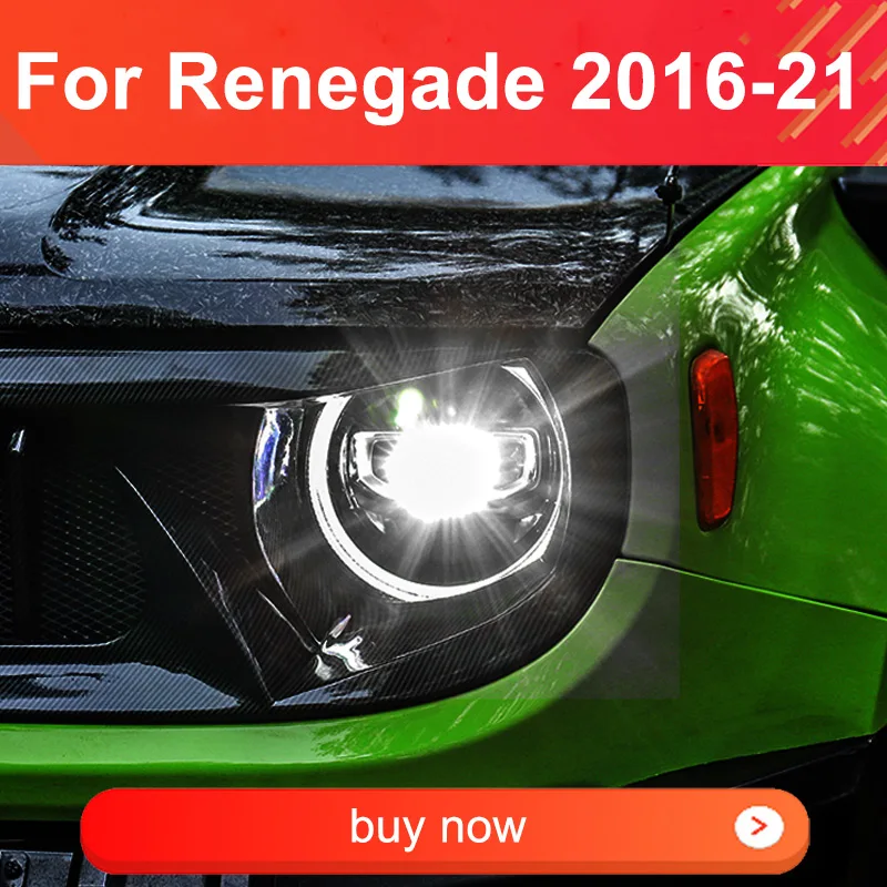 

Автомобильные светодиодные фары для JEEP Renegade 2016-2021 фары подключи и работай с DRL сигналом поворота передний бампер светодиодные фары