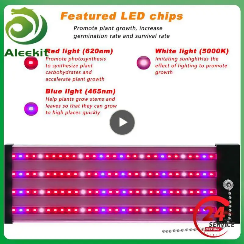 

Led Light Plant Uv Lamp Planting Lamp Full Spectrum Fast Heat Dissipation Pull Switch Growth Lamp Grow Light Photosynthesis