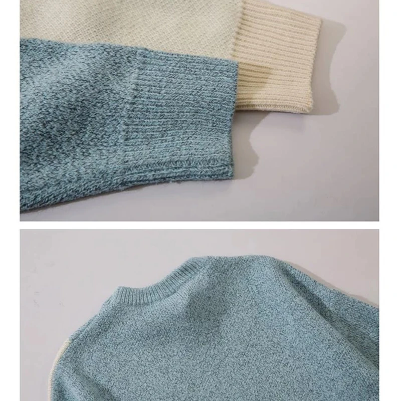 Мужской трикотажный свитер с мультяшным пингвином винтажный дизайнерский