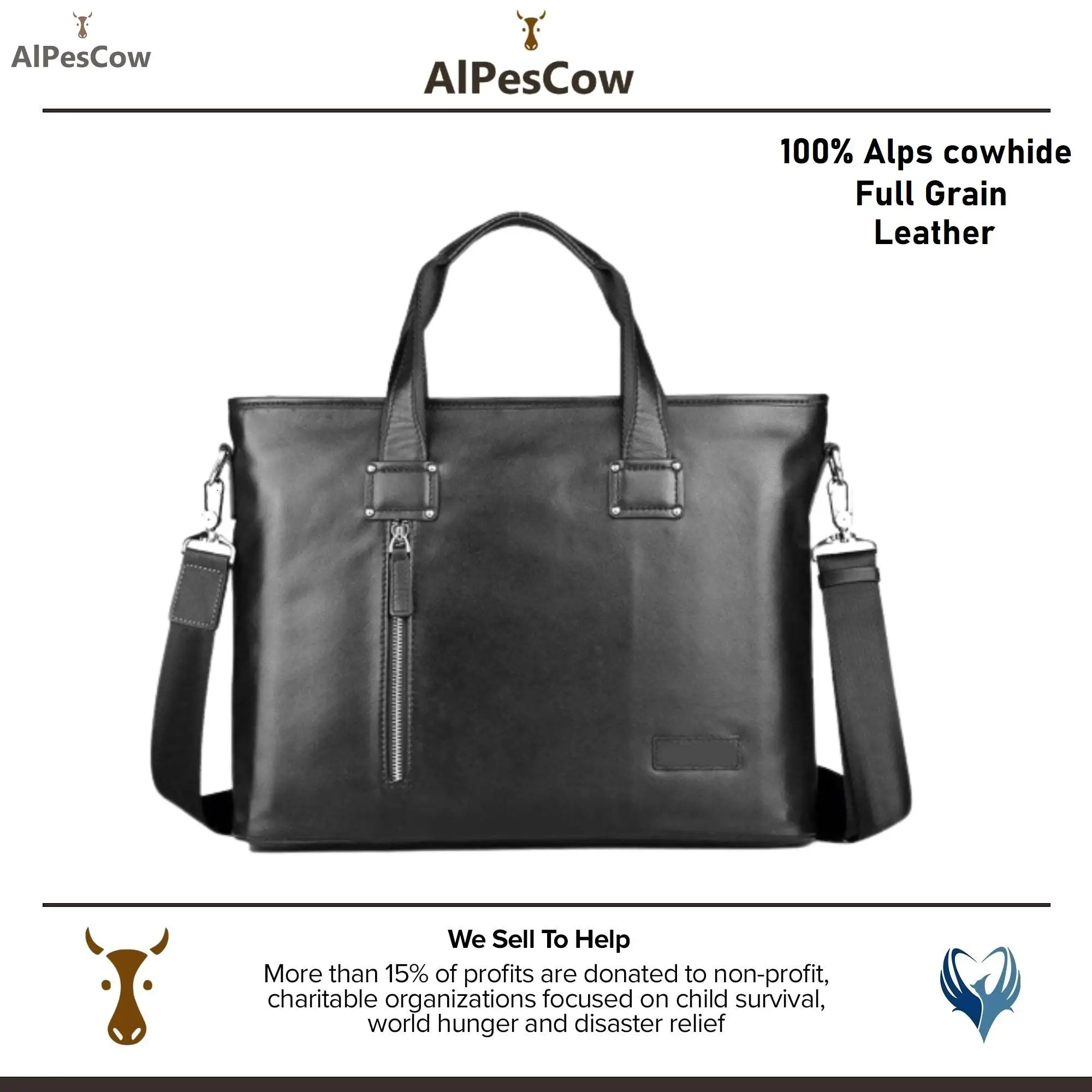 Genuine Leather Unique Design Handbag For Men 100% Alps Cowhide Vintage Briefcase Men's Luxury Executive Laptop Bag Top Quality