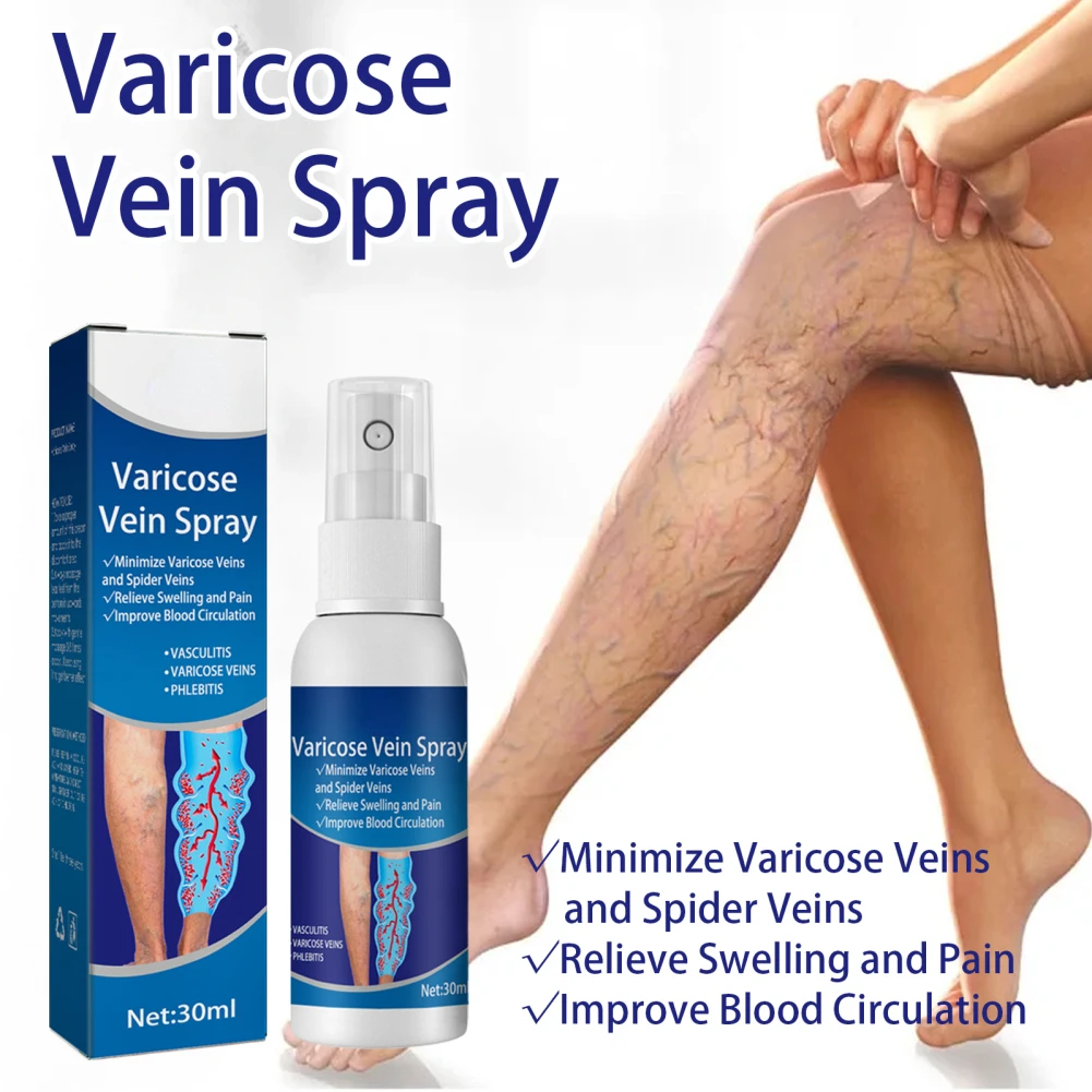

2022 Varicose Veins Spayer Treatment Essential Oil Dredge Muscles and Veins Remedy for Varicose Edema Nerve Pain Leg Pain