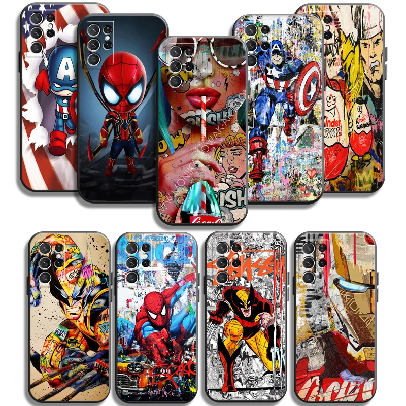 

Marvel Avengers Phone Cases For Samsung Galaxy A51 4G A51 5G A71 4G A71 5G A52 4G A52 5G A72 4G A72 5G Cases Carcasa Funda