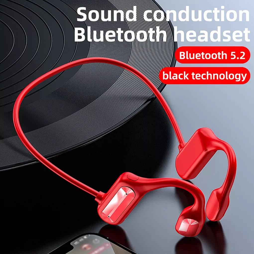 

BL09 Wireless Headset Bone Conduction Concept BT Headset Wireless Fitness Hanging Ear Hook Touch Headphones
