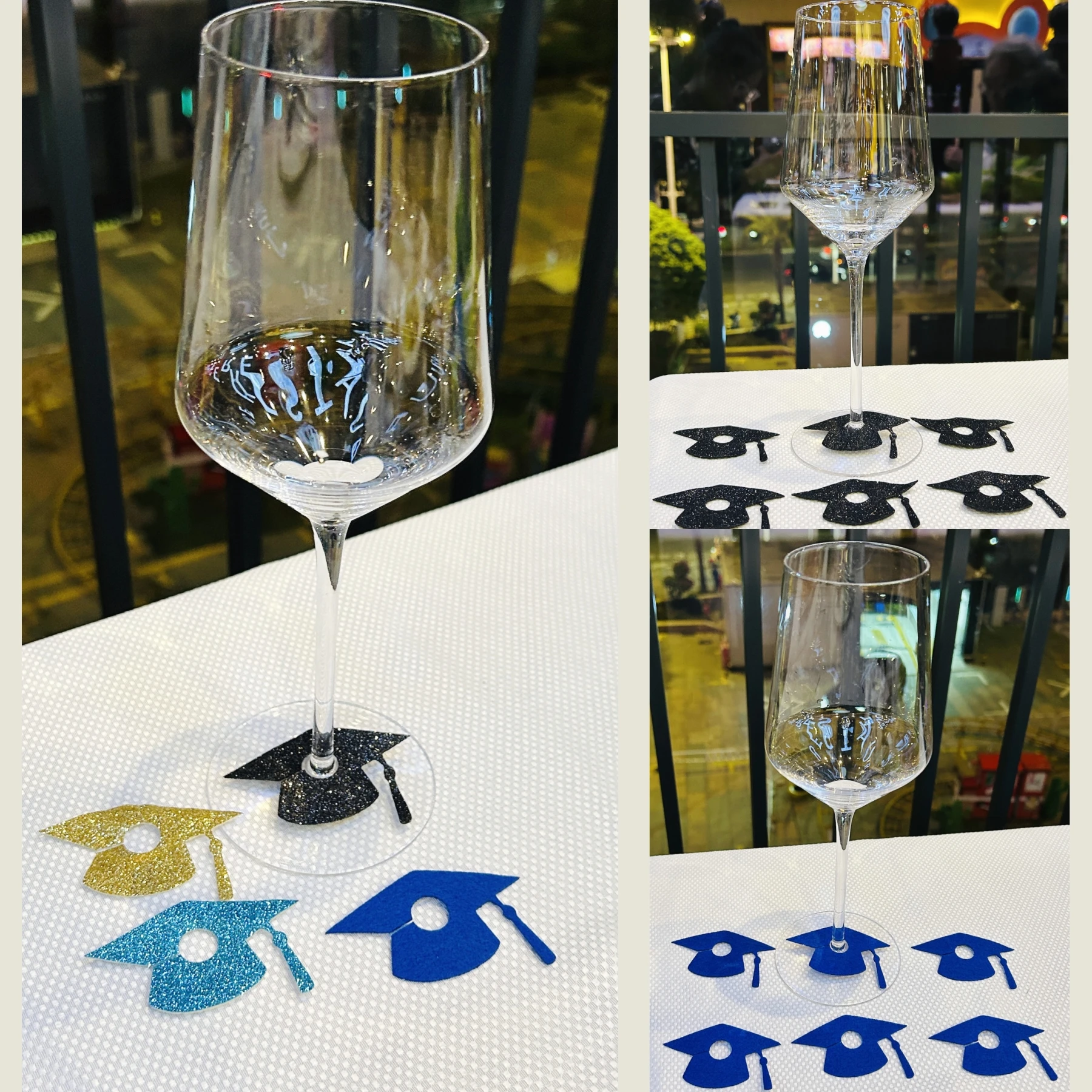 Маркеры для вина выпускного вечера бирки напитков блестящая фетровая резка