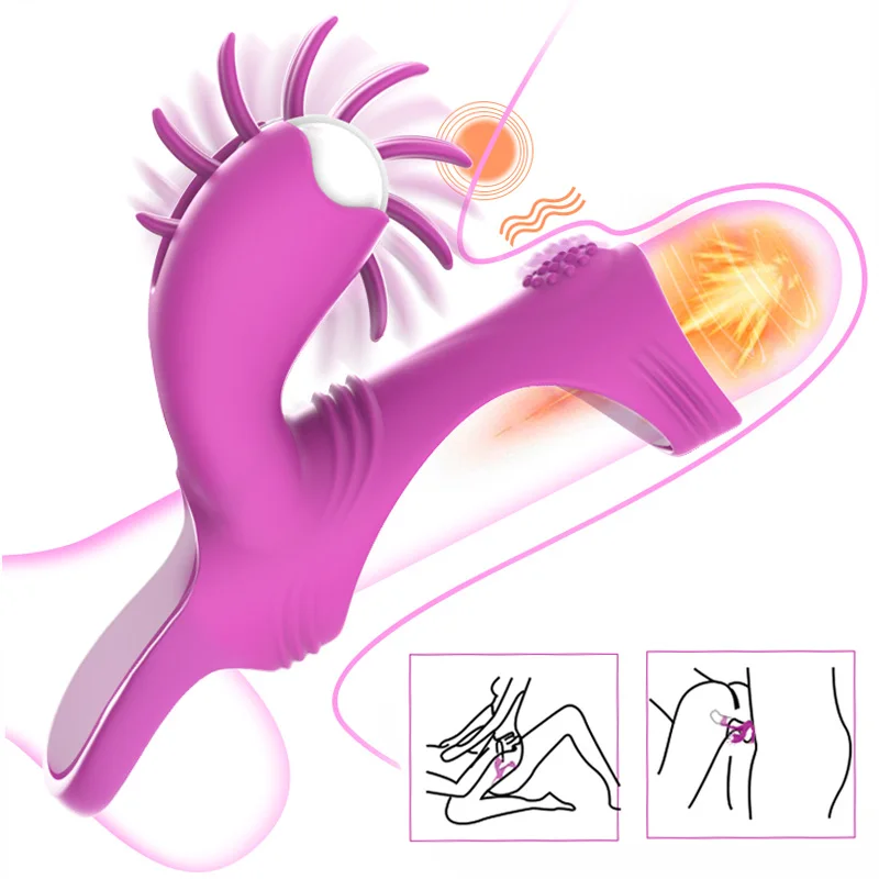 

Vibrator Cock Ring Penis Sleeve Extender Condom Licking Vagina Clit Stimulator G Spot Orgasm Cockring Sex Toys For Couple Men