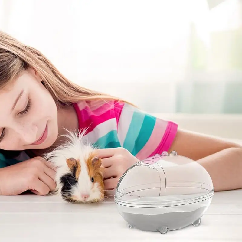 Wanna z piaskiem dla chomika Kąpiel zwierząt Toaleta i piaskownica na kurz Akcesoria do klatek czyszczenia kąpieli małych