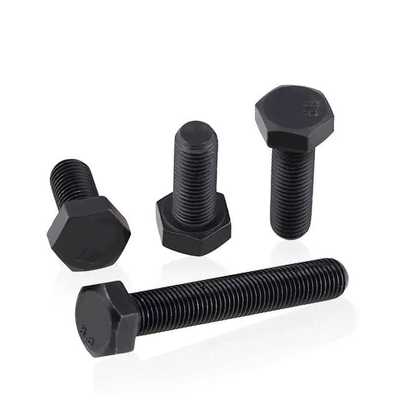 Наружный шестигранный винт класса 8 из черной стали с тонкой резьбой M8 M10 M12 DIN933