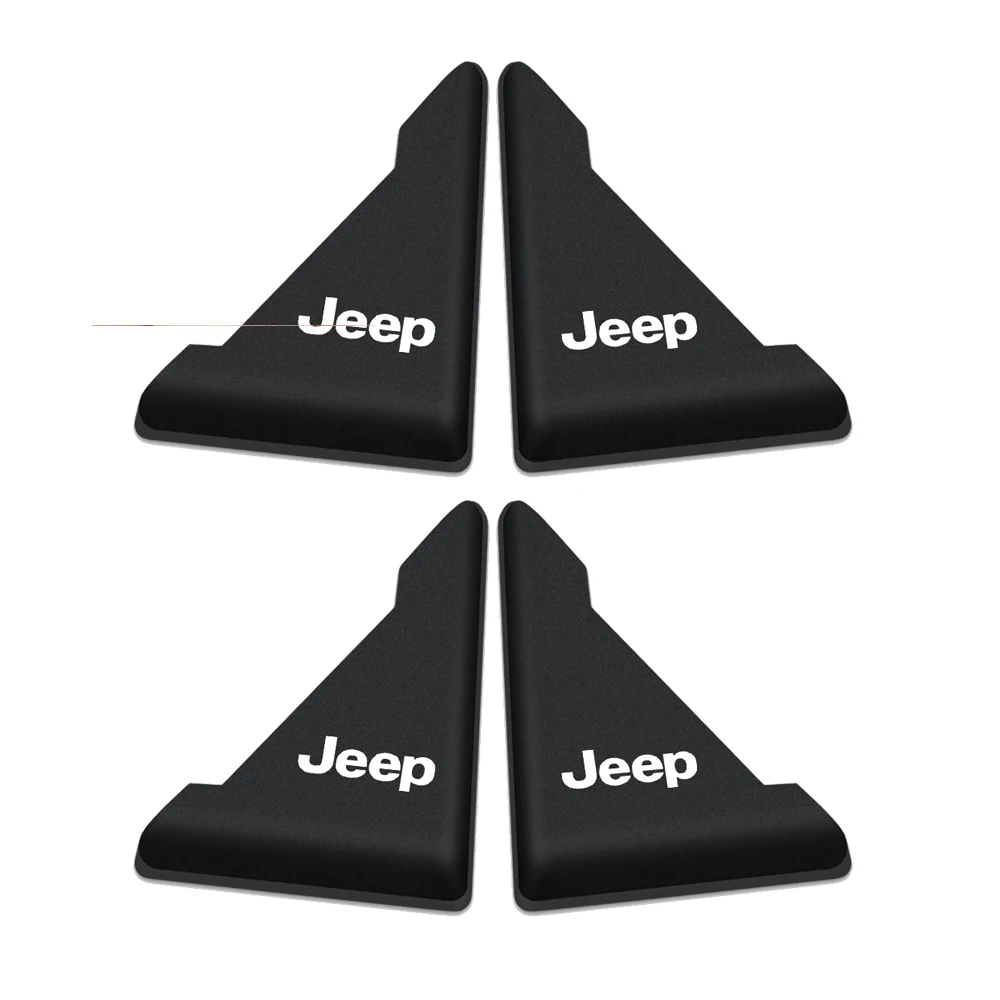 

2/4 шт., угловой бампер для двери автомобиля, чехлы для предотвращения столкновений, наклейки, автоаксессуары для JEEP Cherokee Compass Trail Hawk Commander