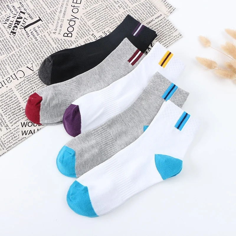 

Newest Basic Cotton Men's Socks High Quality Hollow Breathable Socks Long Sock for Men Cotton Sweat-absorbent Sports Socks