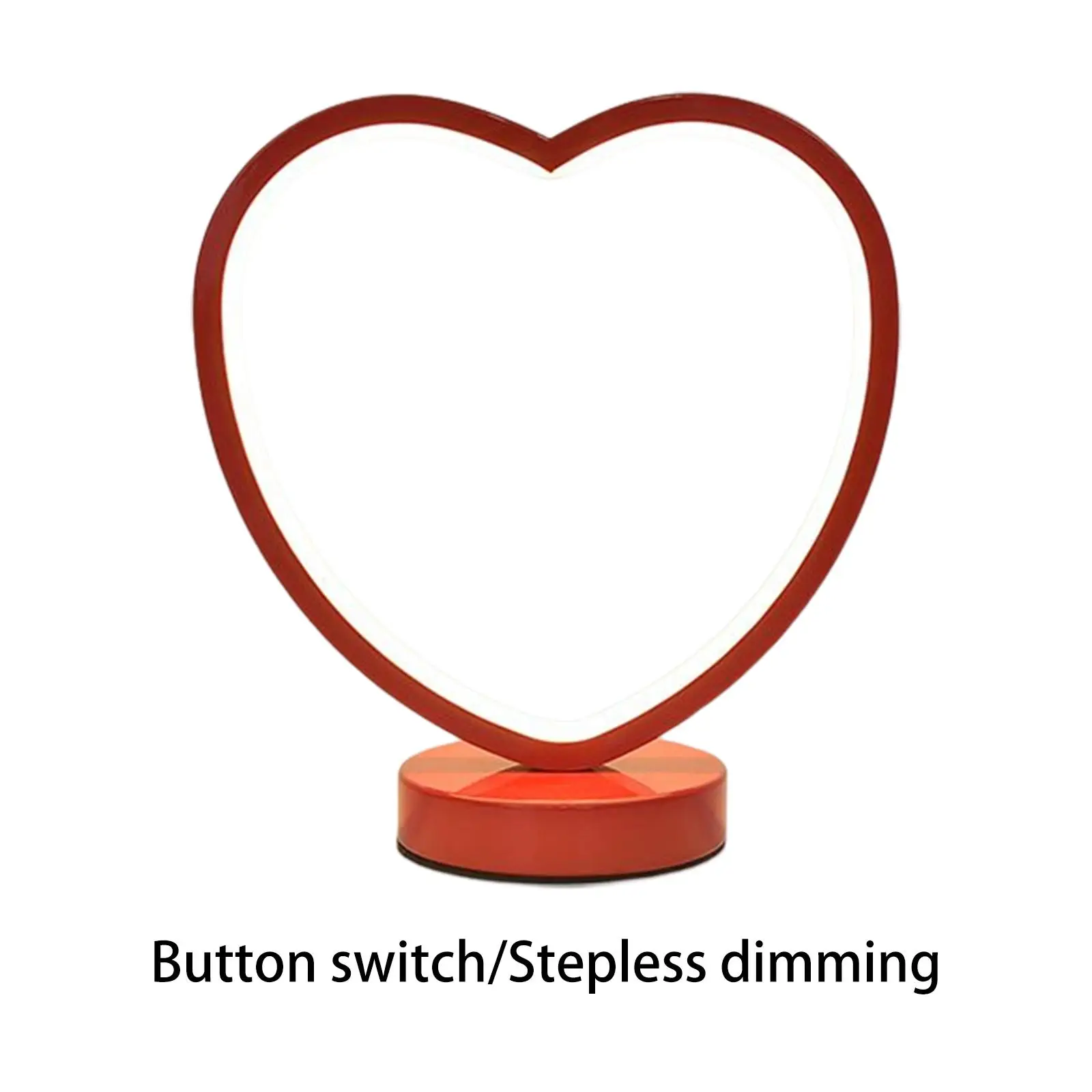 

Modern Table Lamp Decoration Lantern Warm White LED Heart Shaped Desk Light for Dining Room Wedding NightStand New Year Party