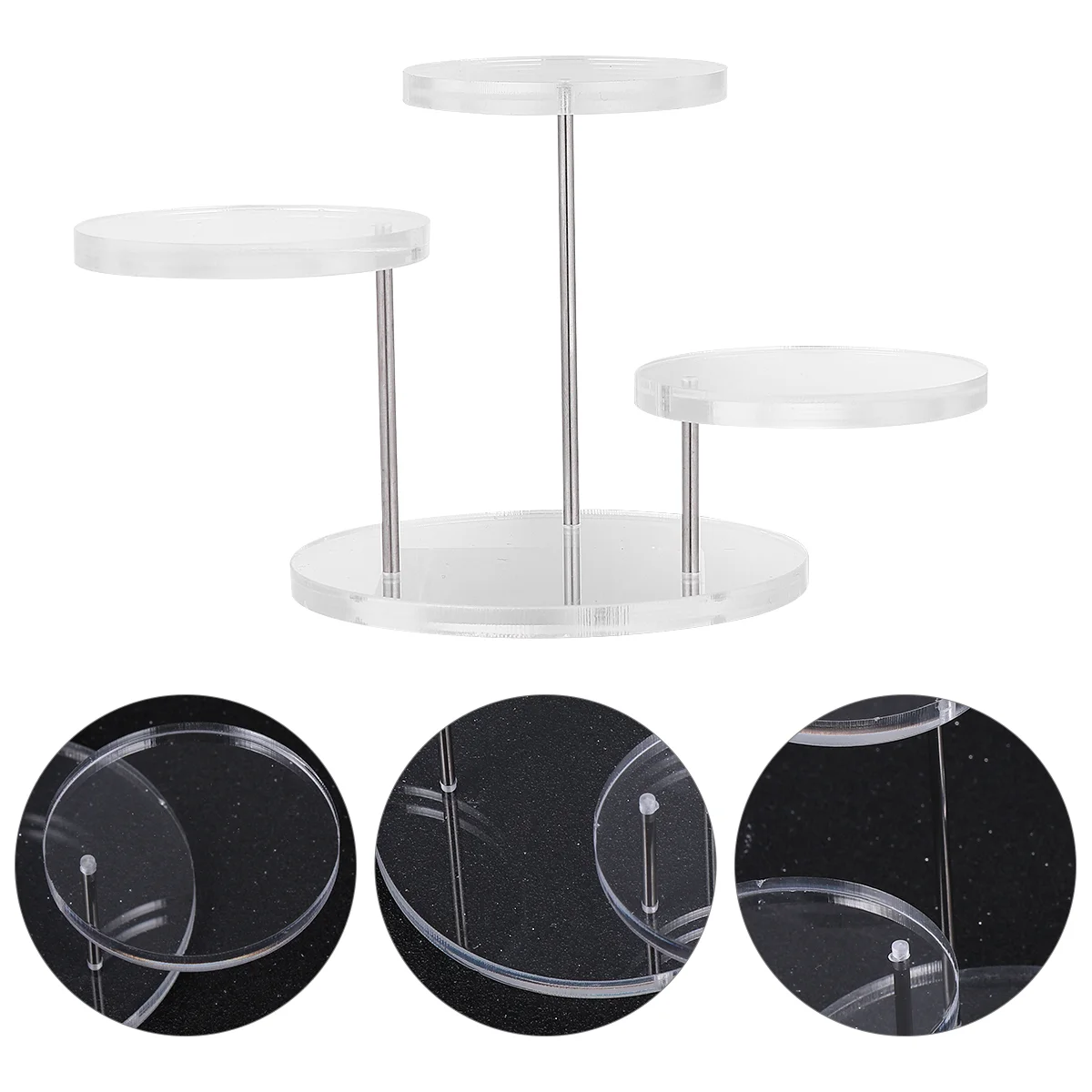 

1 Set Ring Earring Display Stand Multilayer Jewelry Show Rack for Home Store