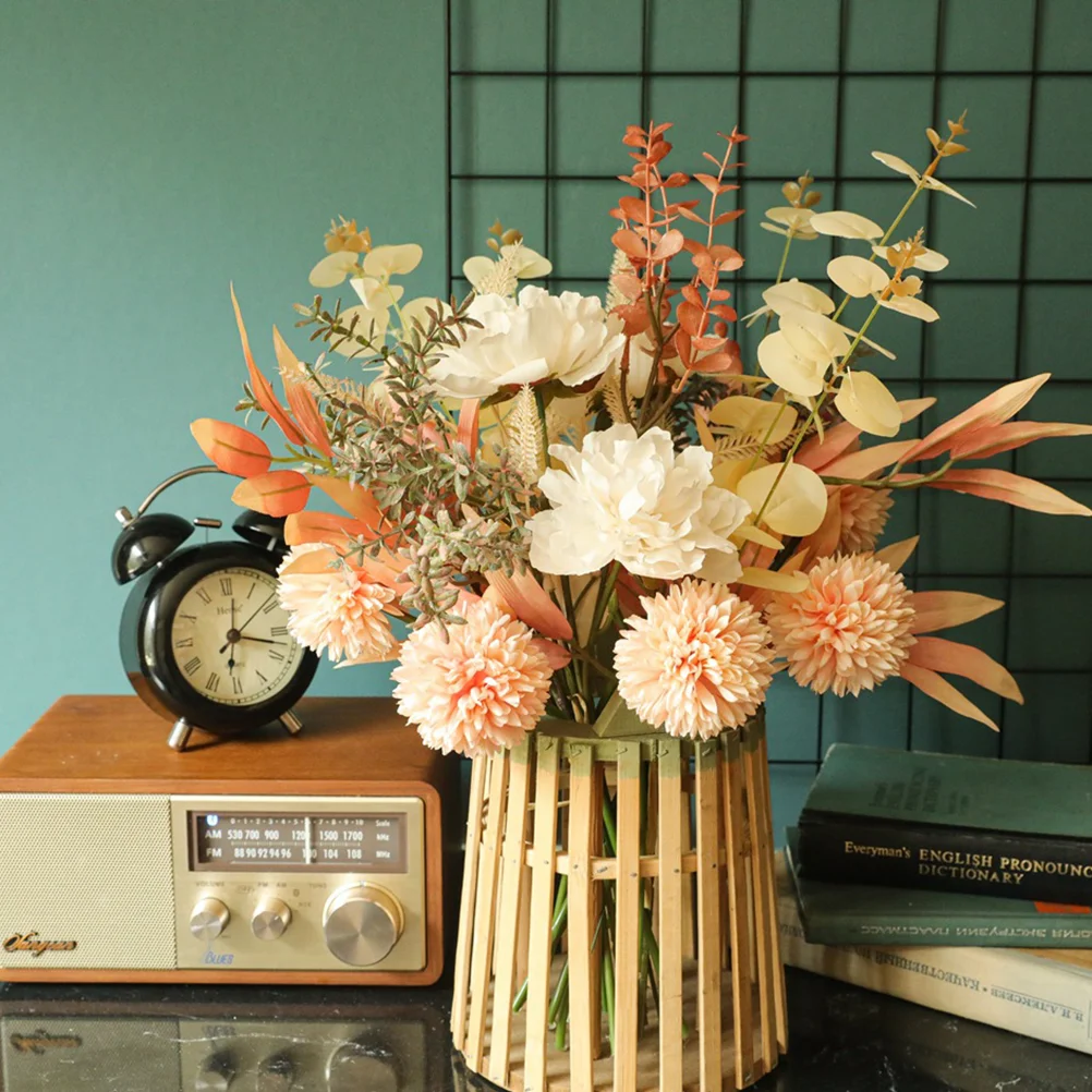 

Flowers Artificial Decorative Fake Dandelion Flower Simulation Flora Vaseroses Grave Gravesartifical Silk Dried Christmas