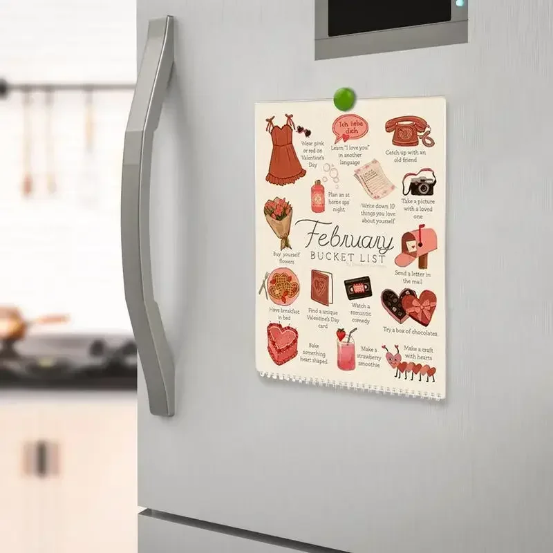 Список ведер 28x21 см календарь-планировщик 2024 настольный блокнот календарь