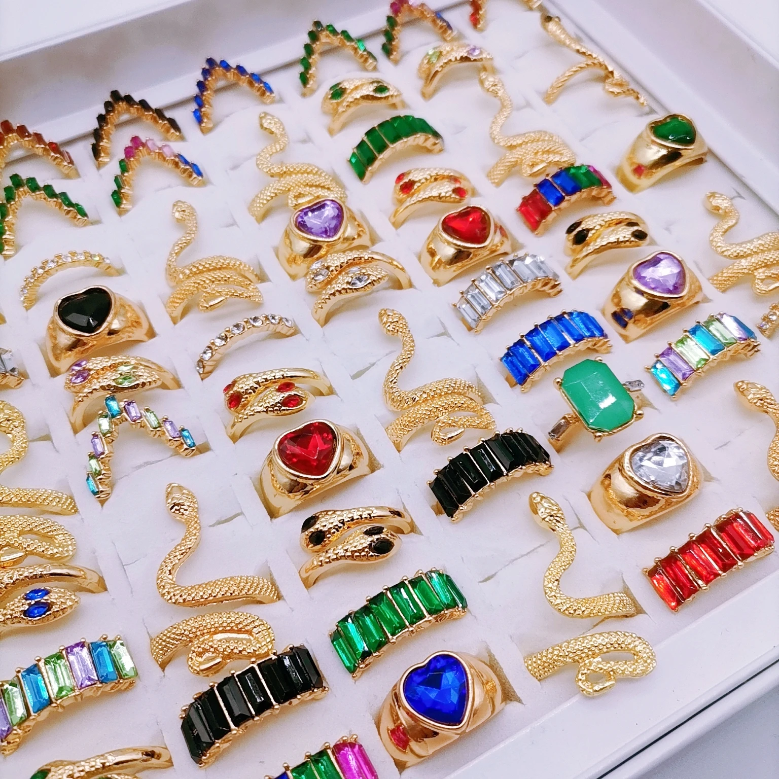 

30pcs Rings for Women New Drip Oil Bohemia High Quality Accessory Jewelry Ring Party Love Vintage Luxury Wedding Gifts Wholesale