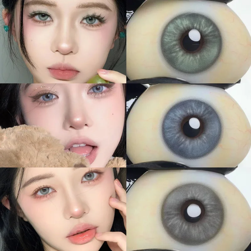 

Корейские цветные контактные линзы YIMEIXI Colorcon для глаз, натуральные круглые линзы по рецепту для близорукости, красоты учеников, быстрая доставка, 1 пара