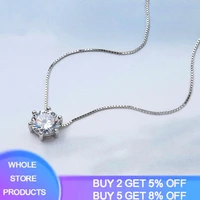 yanhui tibetan silver s925 necklace six claw mosaic cz zircon 3ct diamant choker necklace for women collier valentines day gift