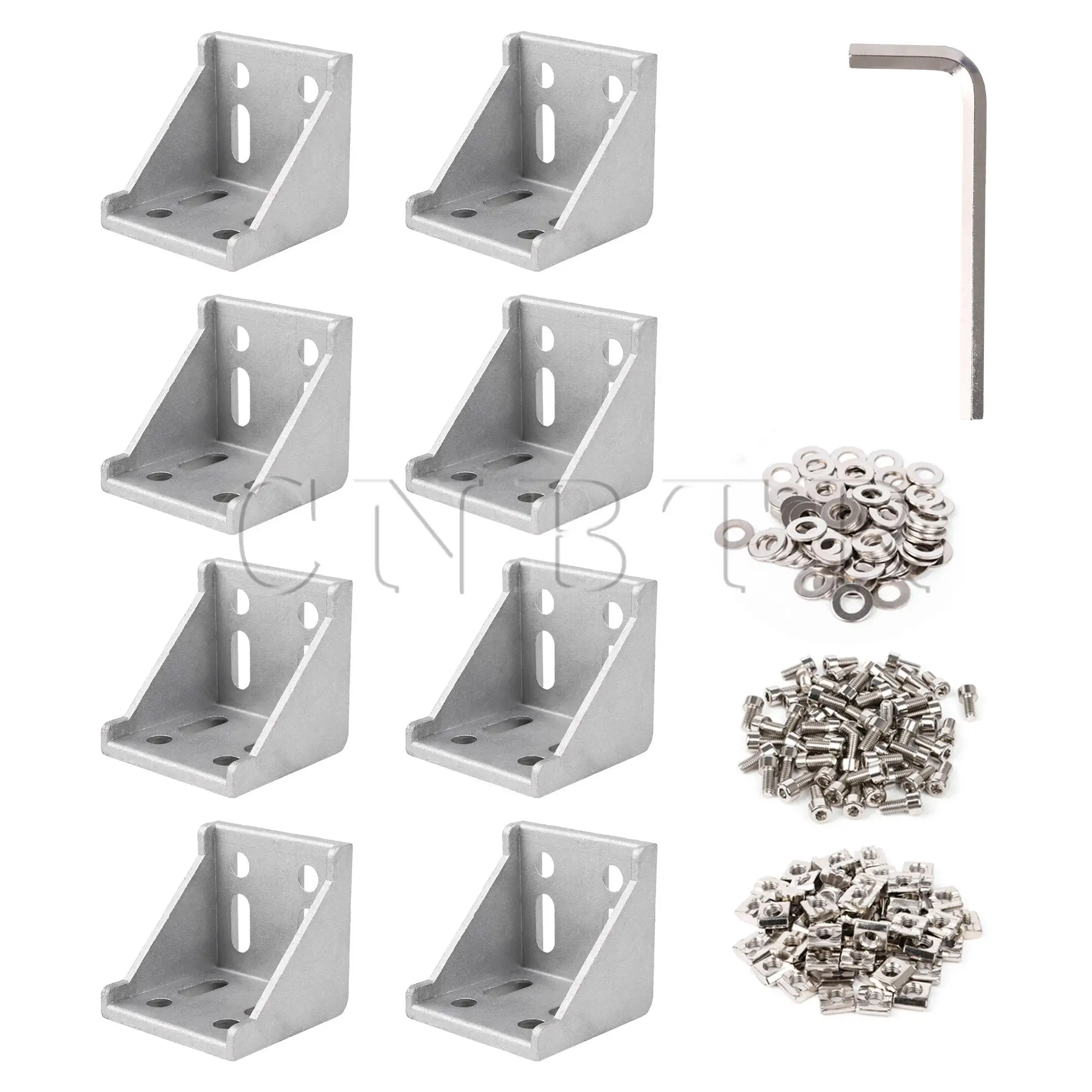 

CNBTR 8 X Corner Code Joint Brace 6060 Aluminum Profile Bracket W/ Nuts