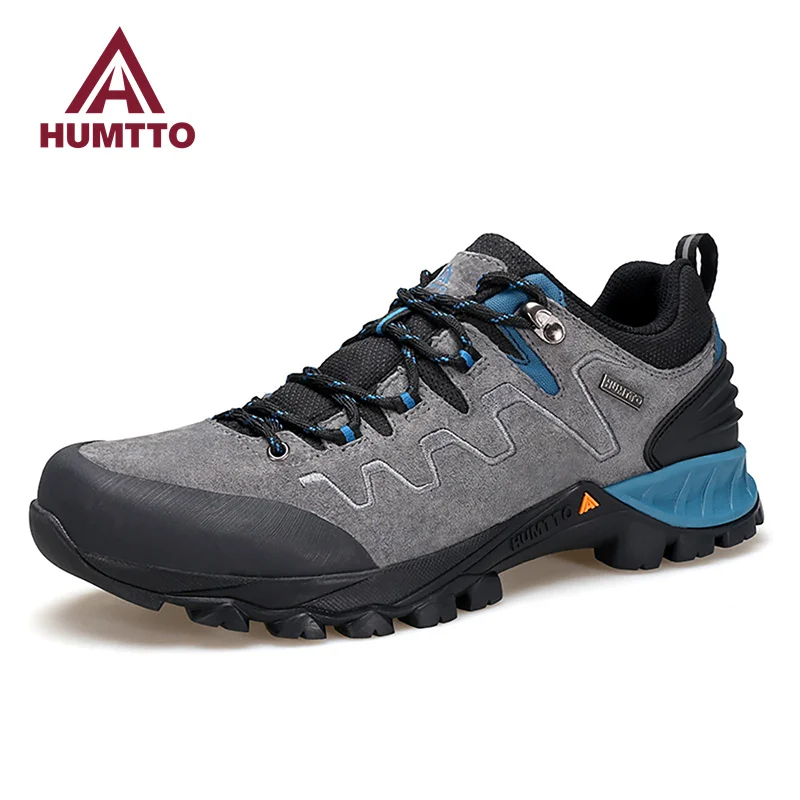 HUMTTO Hiking Shoes for Men Waterproof Climbing Trekking Sneakers Male Luxury Designer Walking Outdoor Sports Leather Mens Shoes