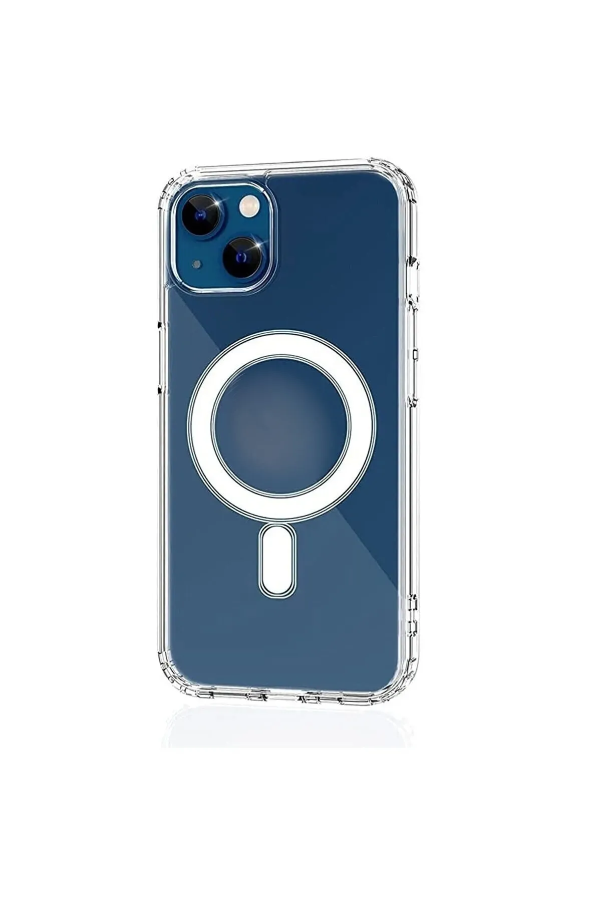 

Phone Case Iphone 13 Compatible Hybrid Transparent Case with Magsafe Feature Wireless Charging Support Hard Silicone Cover