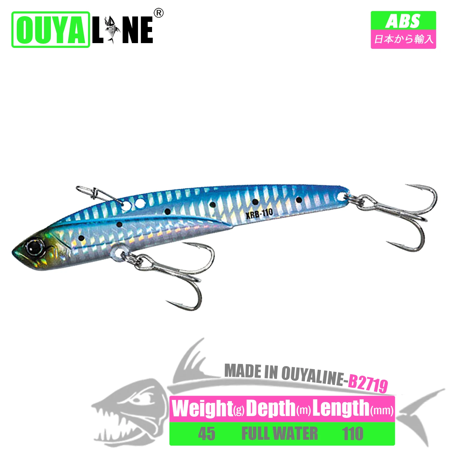 

New Metal Vibration Fishing Lure 110mm 45g Sinking Pike Seabass Isca Artificial Bass Baits Tackle Deep Sea Jig Pesca Accessories