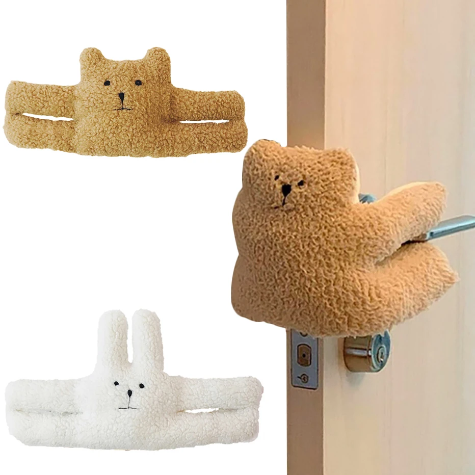 

40cm Baby Care Door Stopper Cute Bear Rabbit Soft Sheep Fleece Baby Safety Mat Door Lock Guard Newborn Children Finger Protector