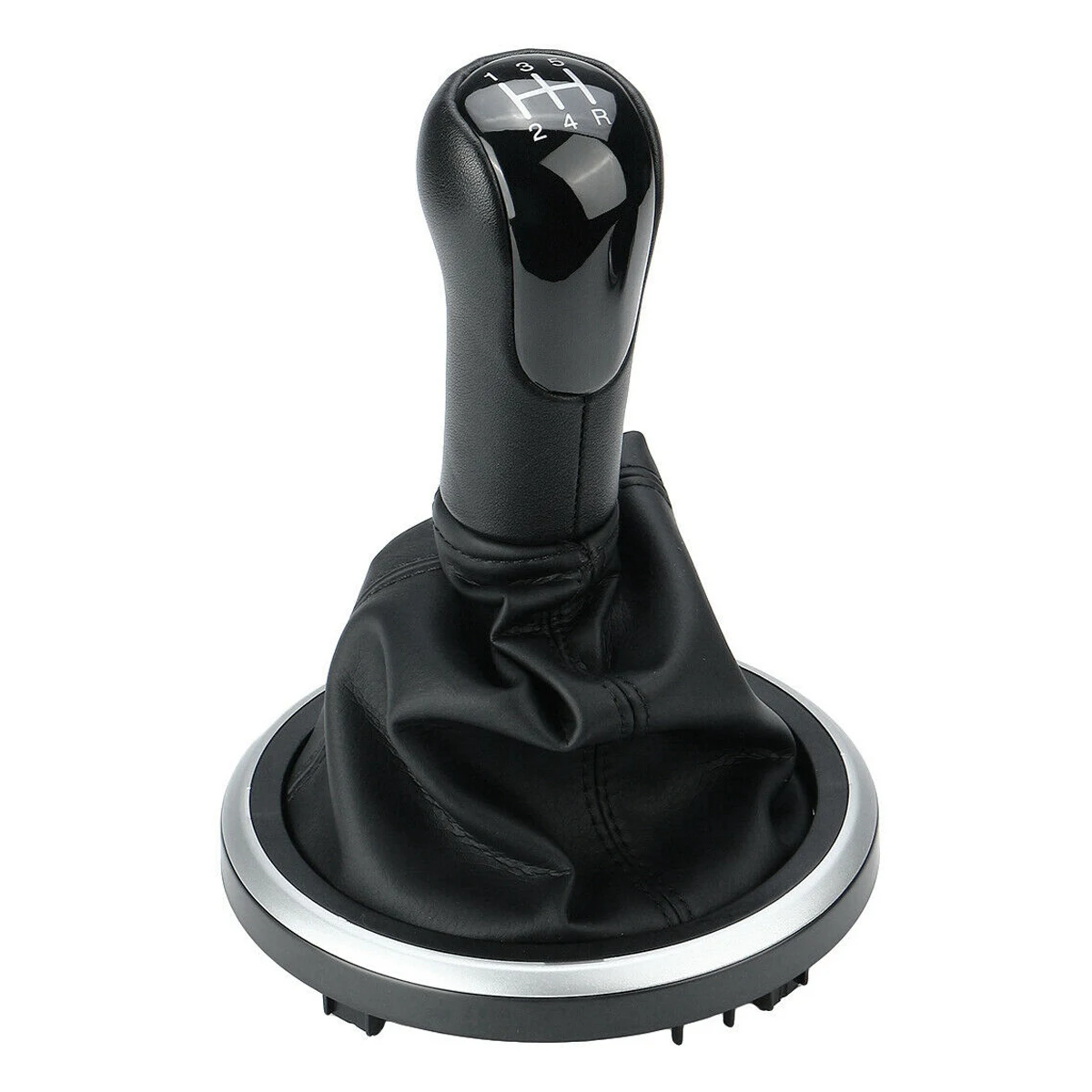 

5 Speed Black Car Gear Shift Knob Stick Shift Knob Boot Cover for Ford Fiesta Fusion Transit Connect 2002-2022 2S6R7217