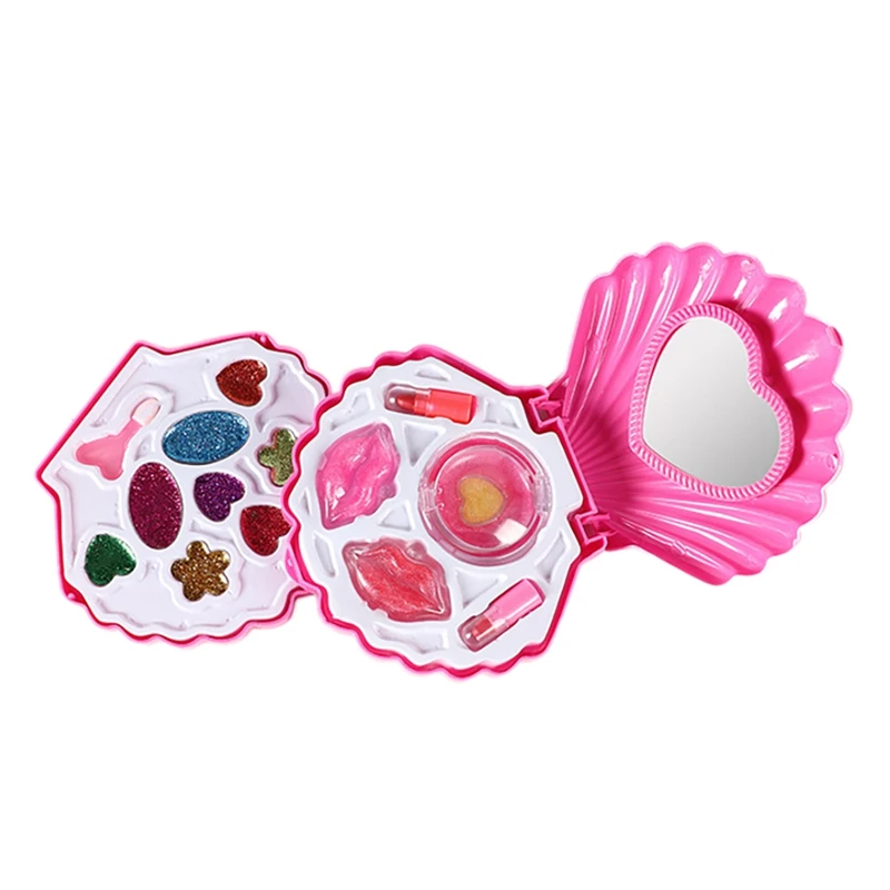 

Fashion Girl Washable Makeup Toy Shell Makeup Toy Girl Child Makeup Set Girl Safe Baby Cosmetic Beauty Set