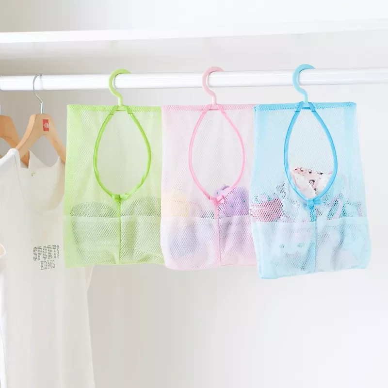 

Storage Bag Bathroom Soap Towel Debris Draining Mesh bag Organizer Balcony Socks Underwear Drying Clothes Basket