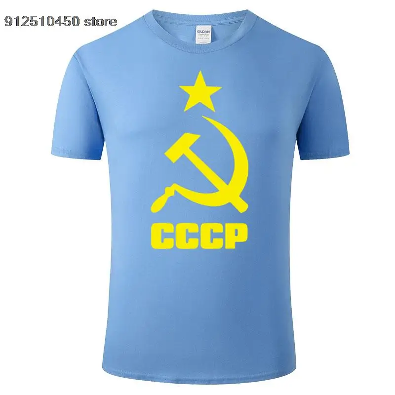 Мужская футболка летние толстовки CCCP хлопковые футболки высокого качества