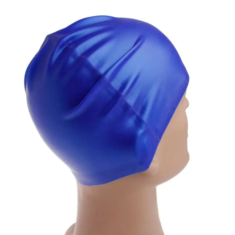 

Высокоэластичная силиконовая шапочка для плавания для взрослых, эргономичная водонепроницаемая шапочка для плавания