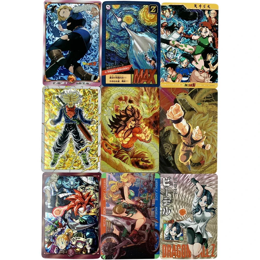Dragon Ball Lithography Flash Cards Super Saiyan Goku Torankusu Android 18 Anime Collection Single Card Collection Gift Toys
