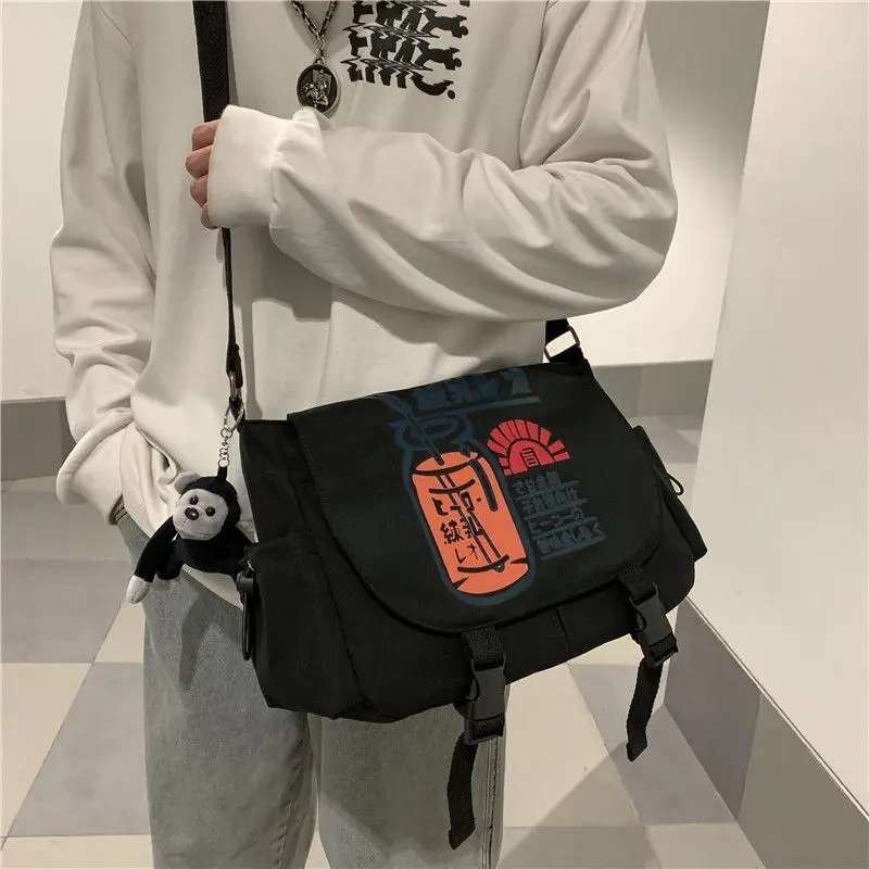 

Crossbody Bag Male Japanese Fashion Casual Nylon One Shoulder Bag Female Student Large Capacity Diagonal Backpack Messenger Bag