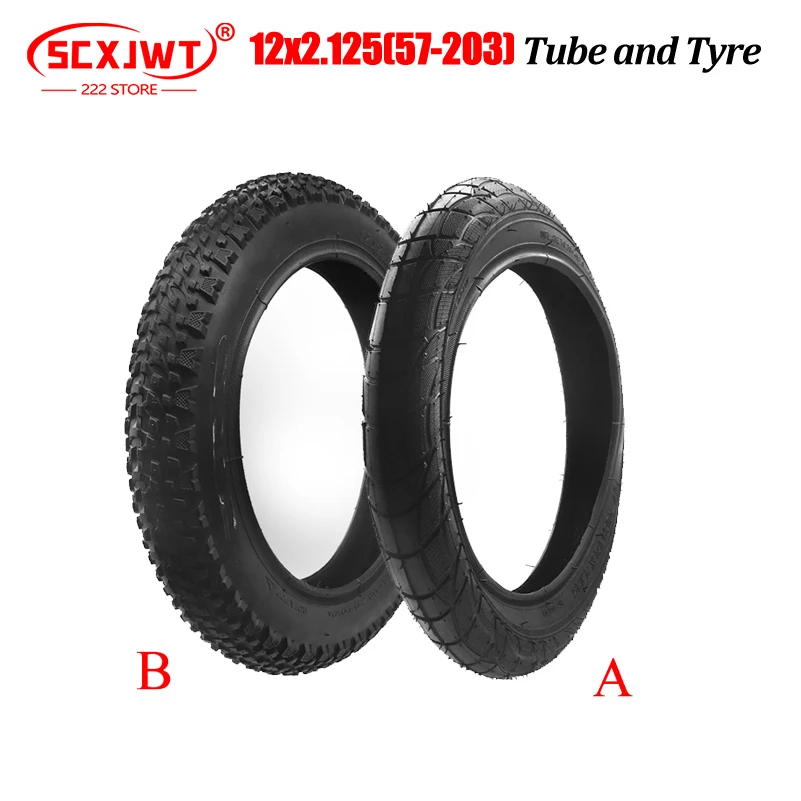

Super quality Bike Stroller Urban Electric Scoote Tire Set 12x2.125(57-203)inner and outer tyre 12 * 2.125 57-203 tube tyre
