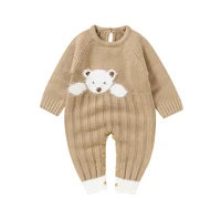 Baby Rompers Long Sleeve Newborn Infant Boys Girls Knitted Sweaters Jumpsuits Outfits Autumn Winter One Pieces Children Overalls