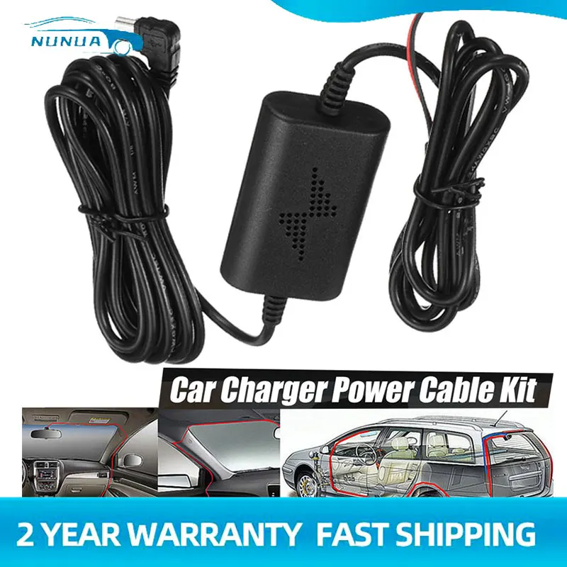 

3m DC 5V 2A Mini/Micro USB порт провод автомобильное зарядное устройство камера регистратор комплект от 12V до 5V Вождение регистратор источник питания понижающий кабель