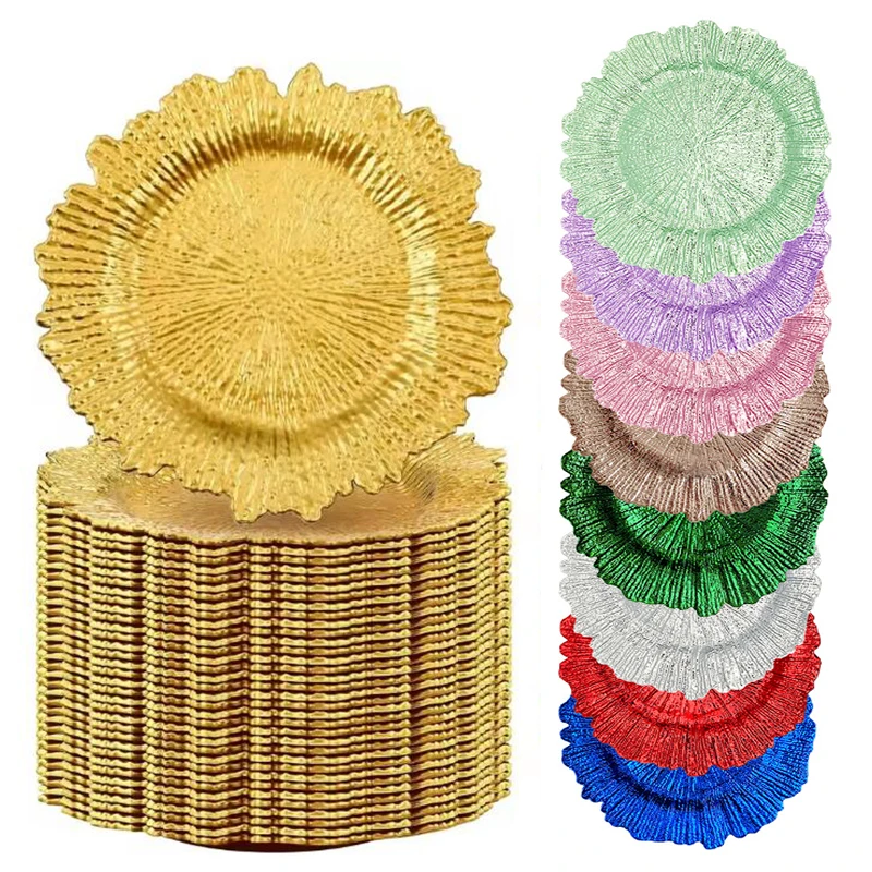50 Riff Lade Platten Bulk 13 Zoll Kunststoff Hochzeit Ladeger 3) Dekor Blumen декоративное Ледяное пластинчатое
