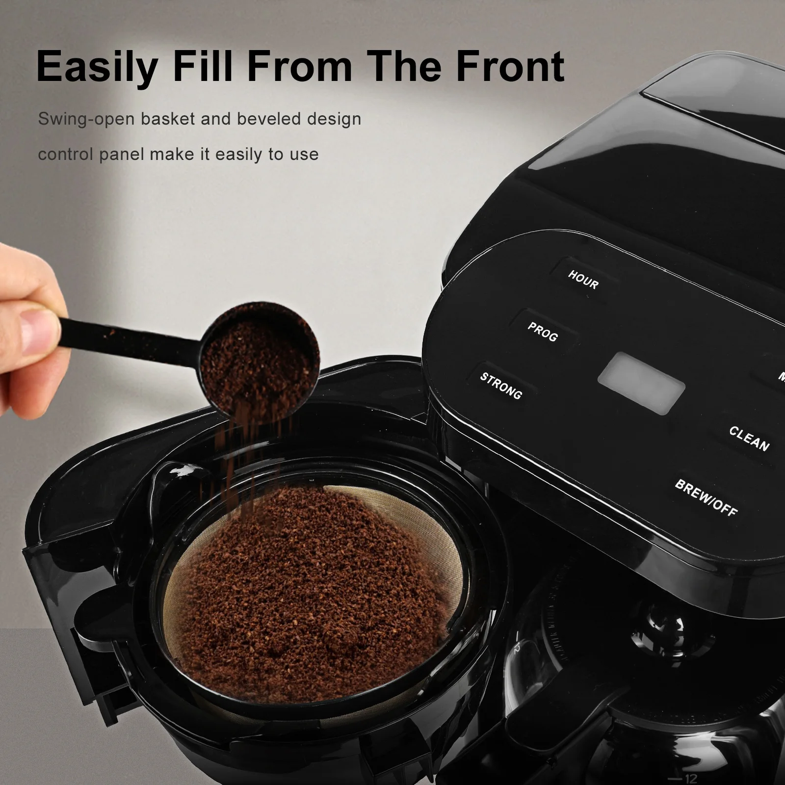 Fill coffee. Fill coffee