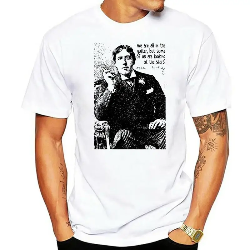 

OSCAR WILDE GUTTER - NEW COTTON GREY GREY TSHIRT