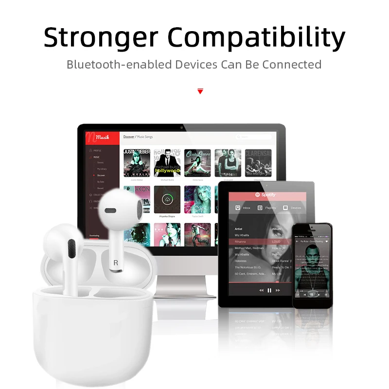 Беспроводные наушники TWS Air Pro 4 Bluetooth-наушники Спортивная гарнитура с микрофоном