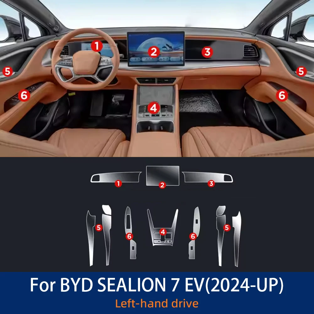 

Автоматическое центральное управление, ТПУ, навигация, защита от царапин, внутренняя защитная пленка, навигация для BYD SEALION 7 EV 2024, аксессуары