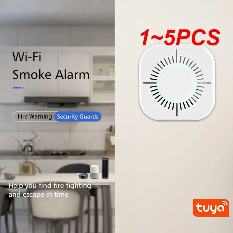 

1~5PCS Smoke Detector Sensor Smart Home Wireless 433MHz Fire Security Protection Alarm Sensor,Need RF 433 Bridge