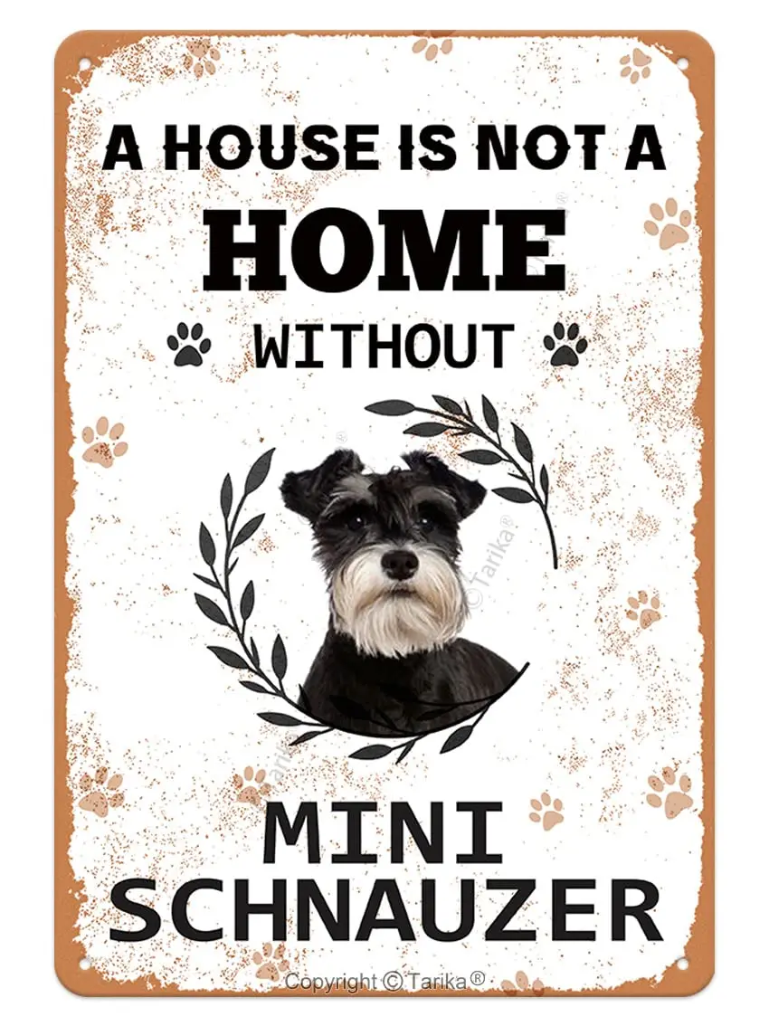 Металлический постер Шнауцер для дома и жестяной винтажный Настенный декор кафе