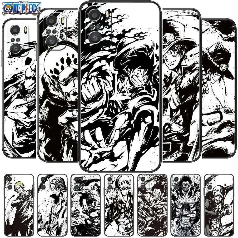 

One Piece comic HD manga For Xiaomi Redmi Note 10S 10 9T 9S 9 8T 8 7S 7 6 5A 5 Pro Max Soft Black Phone Case